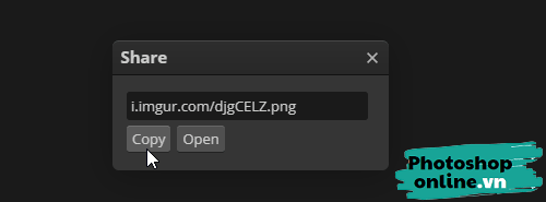 Lưu file ảnh lên imgur trong Photoshop online