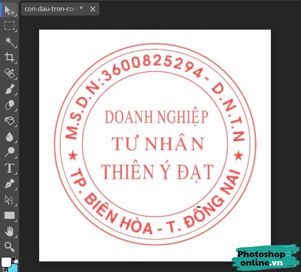 Tách con dấu trong Photoshop online, tăng độ đậm con dấu trong ảnh