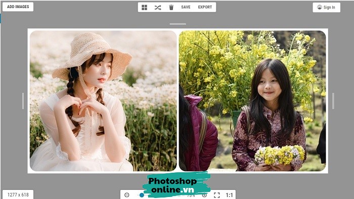 cách ghép 2 ảnh thành 1 ảnh online, ghép ảnh vào khung online
