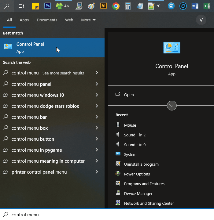 top 10 cách mở control panel trong Windows