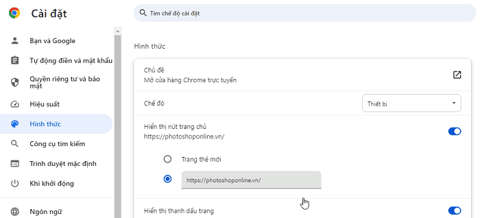 Tùy chỉnh Chrome, hoc chrome cơ bản