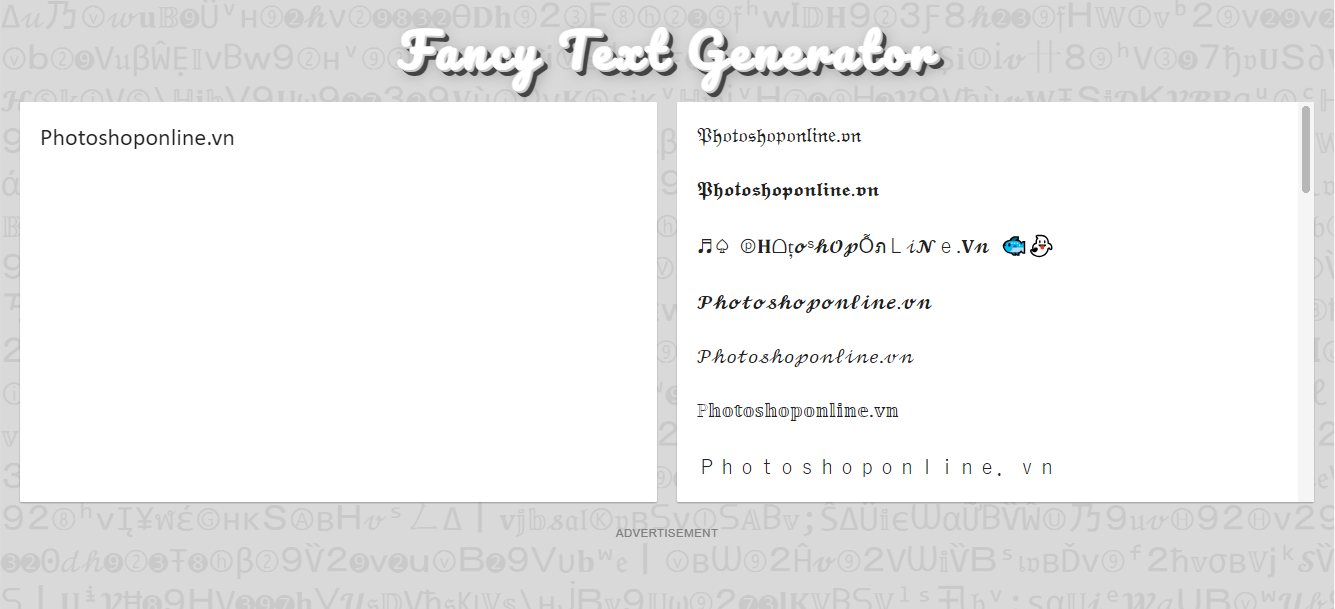 Trình tạo tên kí tự đặc biệt trong game, mạng xã hội...