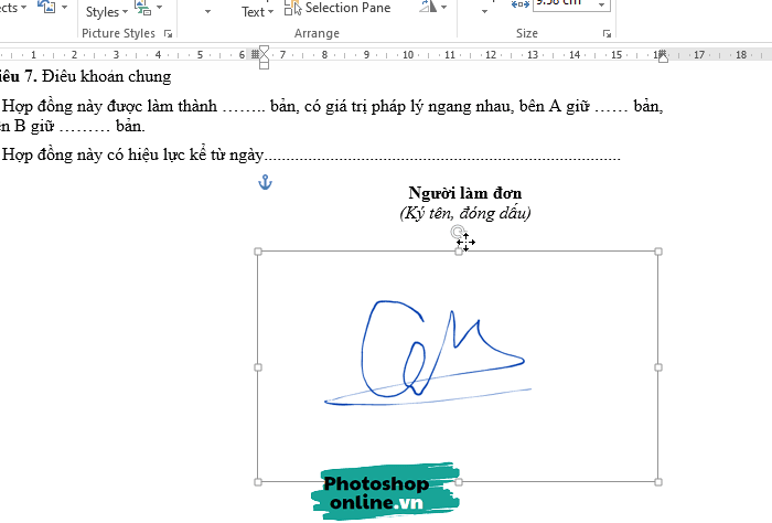 Hướng dẫn chèn chữ ký trong file Word